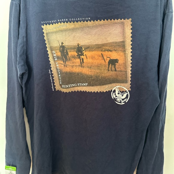 Southern Marsh Men's Charcoal Long Sleeve Tee - Picture 4 of 6